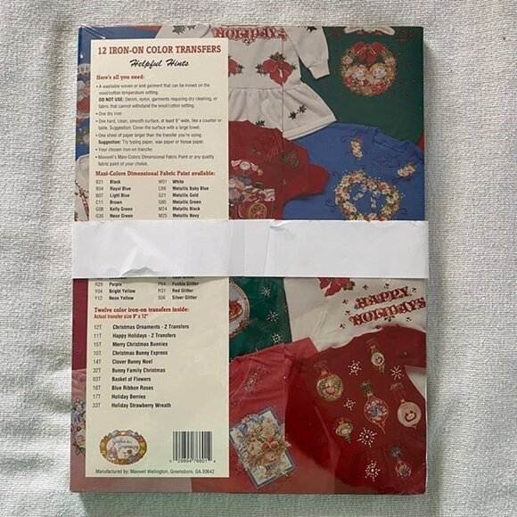 Vintage Iron On ColTransfer  Kit Holiday Gift Pack of 12 Julie's Journey 9" x 12 - Picture 2 of 6